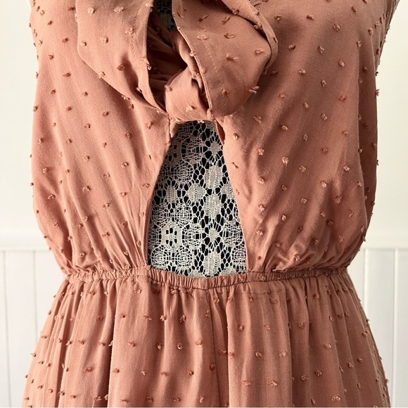 Cotton Candy LA Boho Cutout Tie Front Romper Size S - Picture 3 of 14